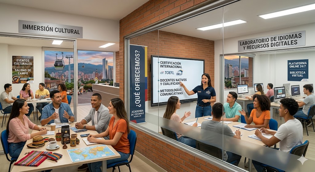 Qué ofrecen las academias de idiomas en Medellín